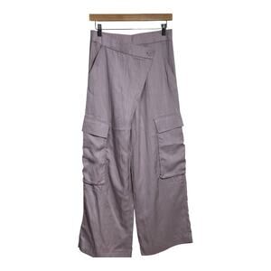 Zara Lavender wide leg Cargo Pants small